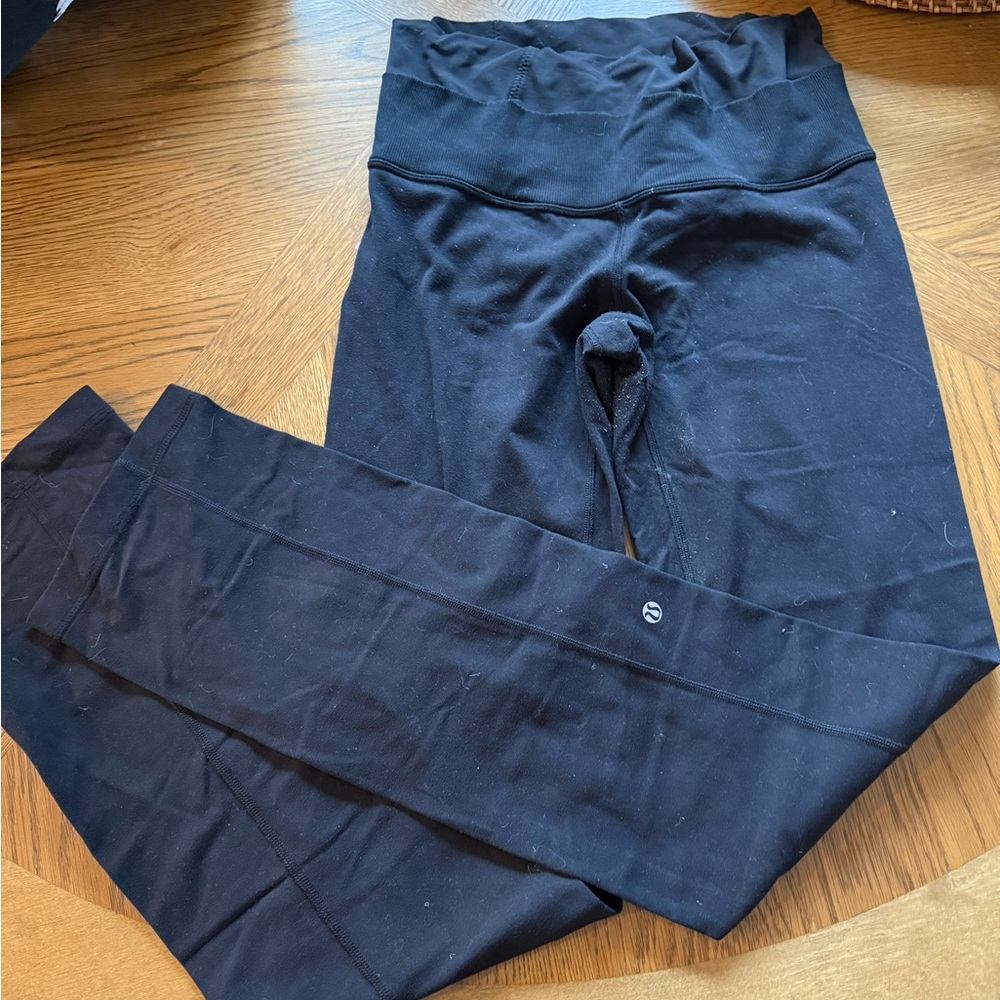Lululemon Black High-Waisted Straight Leg Spandex Pants